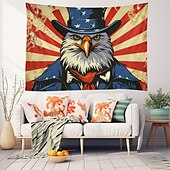 cheap 4th of July-4th of July Independence Day Hanging Tapestry Wall Art Large Tapestry Mural Decor Photograph Backdrop Blanket Curtain Home Bedroom Living Room Decoration Great Eagle