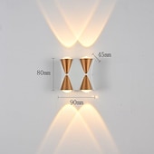 economico Lampade LED da parete-lampada da parete a led 2/3/4/5 teste esterno impermeabile in vetro alluminio 90 cm moderno creativo luce bianca calda corridoio balcone ip65 85-265 v