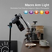 お買い得  家庭用器具-10 段階の明るさ調節が可能な LED マクロ アーム ライト、キヤノン、ニコン、ソニー、オリンパス、富士フイルム デジタル一眼レフ用マクロ撮影照明