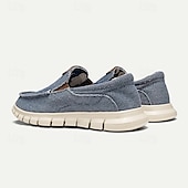 levne Pánské nazouváky a mokasíny-pánské ležérní slip-on tkané mokasíny – lehké prodyšné boty pro každodenní pohodlí