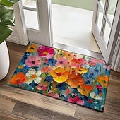 cheap Doormats-Wedding Oil Painting Flowers Doormat Non-Slip Oil Proof Rug Indoor Outdoor Mat Bedroom Decor Bathroom Mat Entrance Rug Door Mat