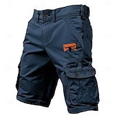 abordables shorts cargo estampados hombre-Hombre Bandera Pantalón Corto Cargo Media cintura Clásico Deporte 6 bolsillo Diseñador Ropa