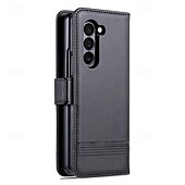 お買い得  サムスン用ケース-Samsung Galaxy Z Fold 6 Z Fold 5 Z Fold 4 Z Fold 3用の財布ケース、フルボディ保護キックスタンドカードスロット、レトロPC PUレザー