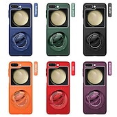 baratos Capa Samsung-Capa de Telefone Para Samsung Galaxy Z Flip 6 Z Flip 5 Z Flip 4 Z Flip 3 Capa Flip Suporte para Anel Magnético Suporte para Carregamento Sem Fio Armadura PC