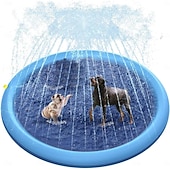 cheap Pet Camping-Splash Sprinkler Pad for Dogs Kids, Non-slip Large Splash Paddling Pool for Kids Inflatable Sprinkler Pad Thickened Water Pad Toys for Dogs Pets Children Yard Garden Party