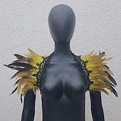 cheap Accessories and More-Punk &amp; Gothic Masquerade Shawls Feather Cape Witch Feather Women&#039;s Fantasy Walpurgis Night Halloween Carnival Masquerade Performance Party / Evening Adults&#039; Shawl