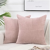 economico Tendenze cuscini-morbidi cuscini decorativi in velluto a coste a punto croce con decorazioni rustiche bohémien, morbide custodie quadrate per divano letto