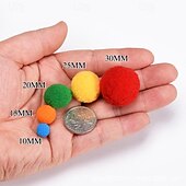 levne Antistresové pomůcky-2ks vysoce elastický gradient vánoční barevné plyšové koule diy plyšová koule dětské ručně vyráběné šperky materiál doplňky
