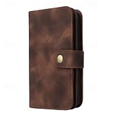 cheap Samsung Cases-Phone Case For Samsung Galaxy S23 S22 S21 S20 Ultra Plus FE A73 A53 A33 A23 A13 Note 20 Ultra 10 Plus Wallet Case Zipper Full Body Protective with Wrist Strap Retro TPU PU Leather