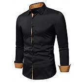 abordables camisa con botones para hombre-Hombre Camisa Camisa de verano Abotonar la camisa Camisa casual Negro Blanco Azul Piscina Verde Ejército Manga Larga Plano Diseño Diario Vacaciones Ropa Moda Casual Cómodo