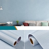 cheap Solid Color Wallpaper-Modern Vinyl Waterproof Removable Smooth Wallpaper Sticker Self-Adhesive Contact Paper for Furniture Stickers Kitchen Living Room 300x60cm