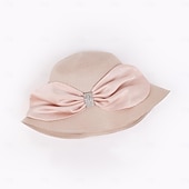 economico Cappelli per feste-berretto Fibra Cappello a bombetta / cloche Cappelli da pescatore Cappello di paglia Matrimonio Tè Elegante Matrimonio Con Fiocco Colore Puro Copricapo Copricapo