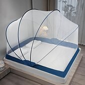 abordables Ciels de lit et rideaux-Moustiquaire pliable de 47 pouces de hauteur, filets ménagers ouverts et fermés en une seconde, moustiquaire grand espace pour dormir au lit avec installation gratuite