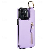 Χαμηλού Κόστους iPhone Θήκες-τηλέφωνο tok Για iPhone 16 iPhone 15 Pro Max iPhone 14 13 12 11 Pro Max Plus Mini SE Θήκη κάρτας πορτοφολιού Φερμουάρ Σταντ ποδηλάτου Υποδοχή κάρτας Ρετρό TPU PU δέρμα