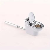 economico Sculture-Pipa portatile in ceramica a forma di wc per tabacco