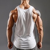 ieftine Tricouri sport și de sală-Bărbați Abstract Bluză Vest Top Sub Cămașă Fără manșon Tricou Tipărire 3D Stil Nautic Cămașă Modă Designer Ieșire Sală de Fitness Alb Roz Îmbujorat Albastru piscină Vară Primăvară Îmbrăcăminte S M L