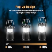 cheap Camping Lights &amp; Lanterns-Portable LED Camping COB Lamp Outdoor Portable Telescopic Flashlight Emergency Hook Horse Lamp Suitable for Hurricane, Emergency, Storm, Outages, Outdoor Collapsible Lanterns