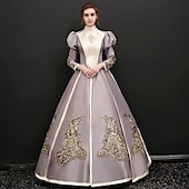 levne Šaty-gotický Viktoria Tarzı Retro Šaty Kostým na Večírek Plesové šaty Princeznovské Shakespeare Pevná barva Plesové šaty Dámské Královský předvečer Všech svatých Karneval Valentýna Párty Večerní oslava