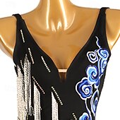 preiswerte Tanzkleidung für Balltänze-Für den Ballsaal Kleid Strass Damen Leistung Ausbildung Ärmellos Hoch Chiffon Chinlon