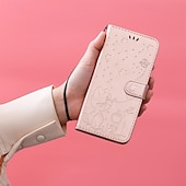 cheap Samsung Cases-Phone Case For Samsung Galaxy S24 S23 S22 S21 S20 Ultra Plus FE A54 A34 A14 Note 20 10 S25 Ultra Wallet Case Magnetic Full Body Protective with Wrist Strap Cat Bee TPU PU Leather