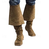 abordables Chaussures-Rétro Vintage Médiéval Renaissance Chaussures Bottes jazz plates Pirate Chevalier Viking Croisé Déguisement Homme Femmes Unisexe Pirate Mascarade Événement / Fête Mascarade Adulte Chaussures