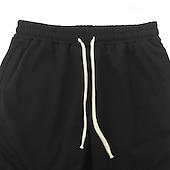 お買い得  ストレートレッグ-男性用 スウェットパンツ ズボン カジュアルパンツ ドローストリング 弾性ウエスト まっすぐな足 平織り 履き心地よい スポーツ・アウトドア 日常 ファッション カジュアル ブラック ピンク マイクロエラスティック