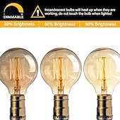 voordelige Gloeilamp-1/2 stuks 40w edison lamp g80 g95 g125 dimbare retro lamp e27/e26 basis antieke rechte lamp amber glas 2200k warm gele gloeilamp gebruikt voor huisverlichting decoratie ac110v ac220v