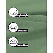 levne Klasický-Pánské Lněná košile Letní košile Oblečení na pláž Košile pro volný čas Košile na knoflíky Bez vzoru Ležérní Denní Černá Růžová Námořnická modř Zelená Dlouhý rukáv Klopa Jaro léto Oblečení