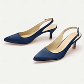 abordables Officiel-Escarpins violets à bride arrière et bout pointu pour femme - chaussures élégantes pour soirées et événements