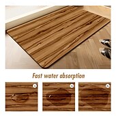 cheap Doormats-Wood Pattern Doormat Kitchen Mat Floor Mat Non-Slip Area Rug Oil Proof Rug Indoor Outdoor Mat Bedroom Decor Bathroom Mat Entrance Rug