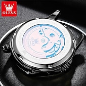 baratos Relógio Automático-nova marca olevs moda masculina europeia tendência relógio de negócios calendário luminoso indicação de 24 horas semana relógio mecânico multifuncional pulseira de aço à prova d&#039;água esportes relógio