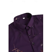 preiswerte Button-Down-Hemden für Herren-Herren Kleidhemd Durchgeknöpft Hemd Bügelfreies Hemd Kragenhemd Stretch Tartan Hochzeit Arbeit Wein Schwarzgrau Schwarz Weiß Langarm Quadrathals Ganzjahres Bekleidung