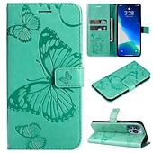 お買い得  iPhone用ケース-iPhone 16e用の電話ケース iPhone 16 iPhone 15 Pro Max iPhone 14 13 12 11 Pro Max Plus Mini SE 財布ケース 磁石フルボディ保護 ウォレットストラップ バタフライ TPU PUレザー