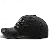 billige Baseballcaps for menn-Herre Baseballcaps Solhatt Trucker Hat Svart Navyblå Bomull Broderi Årgang Mote Fritid Gate Daglig Bokstaver Justerbare Solkrem Pustende