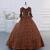 cheap Dresses-Gothic Victorian Vintage Inspired Dress Party Costume Prom Dress Princess Shakespeare Solid Color Ball Gown Women&#039;s Halloween Carnival Valentine&#039;s Day Party Evening Party Masquerade Adults&#039; Dress All