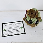 cheap Gifts-Adopt a Weed Nugget Plushie, Little Weed Nugget Plushie with Encouragement Cards, in a Jar Handmade Plush Stuffed Toys, Best Buds for Life Desktop Ornaments Gift