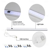 billiga skåpljus-led smart skåpljus usb-sensor under skåpet lampor trefärgade temps varmvit/vit/tre färg justerbar för kök trappor och handfat magnetiskt uppladdningsbart ljus 1st