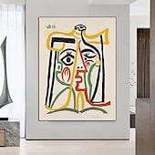 billiga Människomålningar-pablo picasso oljemålning handgjord pablo picasso tete de femme oljemålning handmålad vertikal berömda pablo picasso människor vintage modern målning