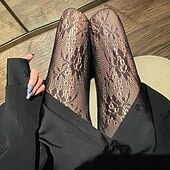 Women's Panty Hose Wedding Work Holiday Flower Sexy Lolita Elastic 1 Pair 8