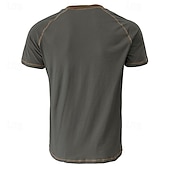levne Ležérní tričko Henley-Pánské Tričko Henley Tričko Top Tričko ze směsi bavlny Krátký rukáv Barevné bloky Bez vzoru Retro Módní Designové Základní Kontrastní krajka Klínové rukávy Henley ulice Ležérní Běžné / Denní Léto
