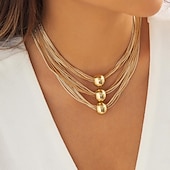 abordables Colliers-Collier Pendentif Plaqué argent Strass Femme Luxe Franges Franges Mariage Rond Colliers Tendance Pour Mariage Soirée