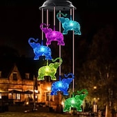 economico Luci paesaggistiche-campanello a vento solare, luci da giardino impermeabili che cambiano colore, decorazioni per le feste, campanelli a vento commemorativi, acchiappa-vento, decorazioni sospese per casa, giardino, patio, cortile, portico, 1 pz.