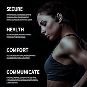 cheap Sports Headphones-B8 bone conduction bluetooth headset not in-ear wireless sports fitness binaural hanging ear type waterproof and sweatproof