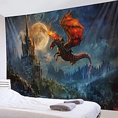 levne zvířecí tapisérie-dračí pár měsíc visící gobelín nástěnné umění velký gobelín nástěnná malba výzdoba fotografie pozadí deka opona domácí ložnice dekorace obývacího pokoje