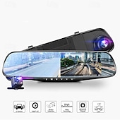 お買い得  車載DVR-バックミラードライブレコーダーデュアルレンズ4.19カーモニター1080pフロントおよびリアデュアル録画レコーダー