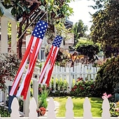 cheap Independence Day Decoration-Patriotic Windsock Independence Day Outdoor Flag Windsock Flag -4th of July Decorations  4th of July Decorations,American Windsock Heavy Duty