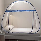 お買い得  ベッドの天蓋とドレープ-79インチ 蚊帳 プラスサイズ 蚊帳 密度アップ ガーゼ 蚊帳 ベッド用 家庭用 ネット 無料設置