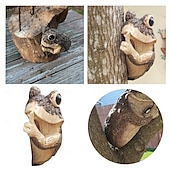 cheap Garden Sculptures&amp;Statues-Tree Sculpture Adorable Frog Tree peeker Yard Decoration Garden peeker Tree Hugger Outdoor Statues Sloth Hug Decorations Garden