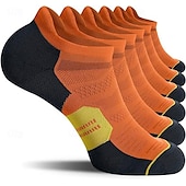 abordables calcetines de hombre-Hombre Paquete de 6 Paquetes múltiples Calcetín Calcetines hasta el Tibio Calcetines Cortos Calcetines para correr Calcetines informales Negro Blanco Color Bloque de color Deporte Diario Vacaciones