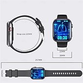 tanie Smartwatche-F100 inteligentny zegarek połączenie bluetooth 2.1 calowy duży ekran ekg hrv 24-godzinny monitor zdrowia tętna sos mężczyźni kobiety smartwatch
